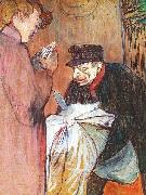 Henri de toulouse-lautrec Laundryman at the brothel painting
